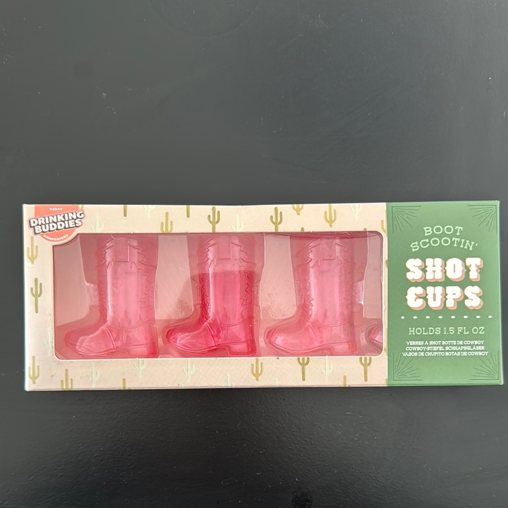 Pink Boot Scootin' Shot Cups